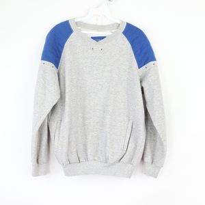 90s Streetwear Mens Medium Color Block Sweatshirt